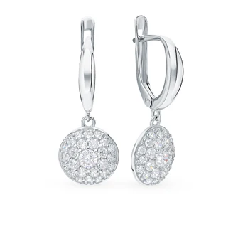 

Silver earrings with cubic zirconia sunlight