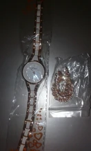 Marca Lvpai 2 uds las mujeres relojes de pulsera de las mujeres de la moda vestido de mujer reloj de pulsera de lujo reloj de cuarzo rosa dorado conjunto dropshipping