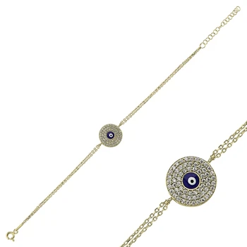 

KUTAYDAN 925 Sterling Silver Zircon Stone Eyes Bracelet