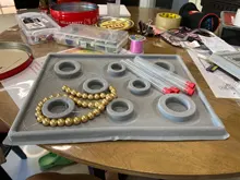 Placa de cuentas flocadas para fabricación de joyas, accesorios de pulsera, abalorios, herramientas de medición, diseño de joyería, bricolaje, 1 Uds.