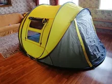 HUI LINGYANG-tienda de campaña para exteriores, carpa automática para acampar, senderismo, impermeable, grande, familiar, abierta