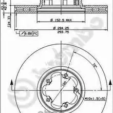 Диск тормозной передн FORD: TRANSIT c бортовой платформой 00-, TRANSIT автобус 00-, TRANSIT фургон 00