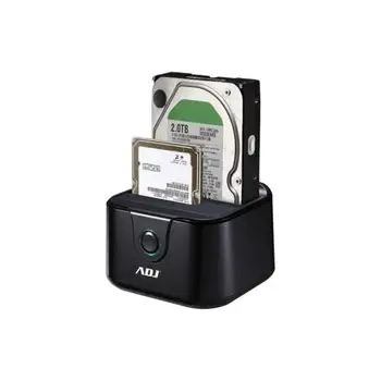 

ADJ AH01T Double HDD to SATA Hard drive Docking Station for 2.5 ''-3.5'' USB 3.0 High speed with cloning function HD