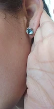 MKENDN nuevo 100% pendientes de plata de ley 925 hombres mujeres Vintage pendiente con forma de serpiente pendientes con luz azul Topacio joyería de personalidad