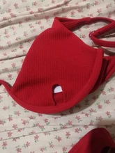 Conjunto de Bikini brasileño sin relleno para mujer, bañador Sexy de estilo vendaje de 4 colores, triangular, envío directo