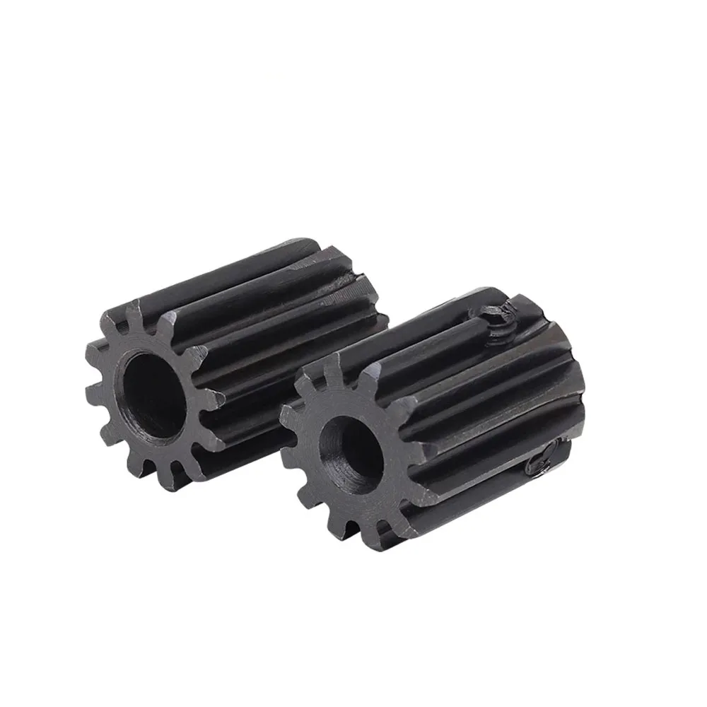 Motor Gear Transmission Gear 1pcs Module 1 Spur Gear 1M-10T/12T/14T 45# Carbon Steel Motor Gear Bore Size 4/5/6/6.35/7 mm Transmission Accessories