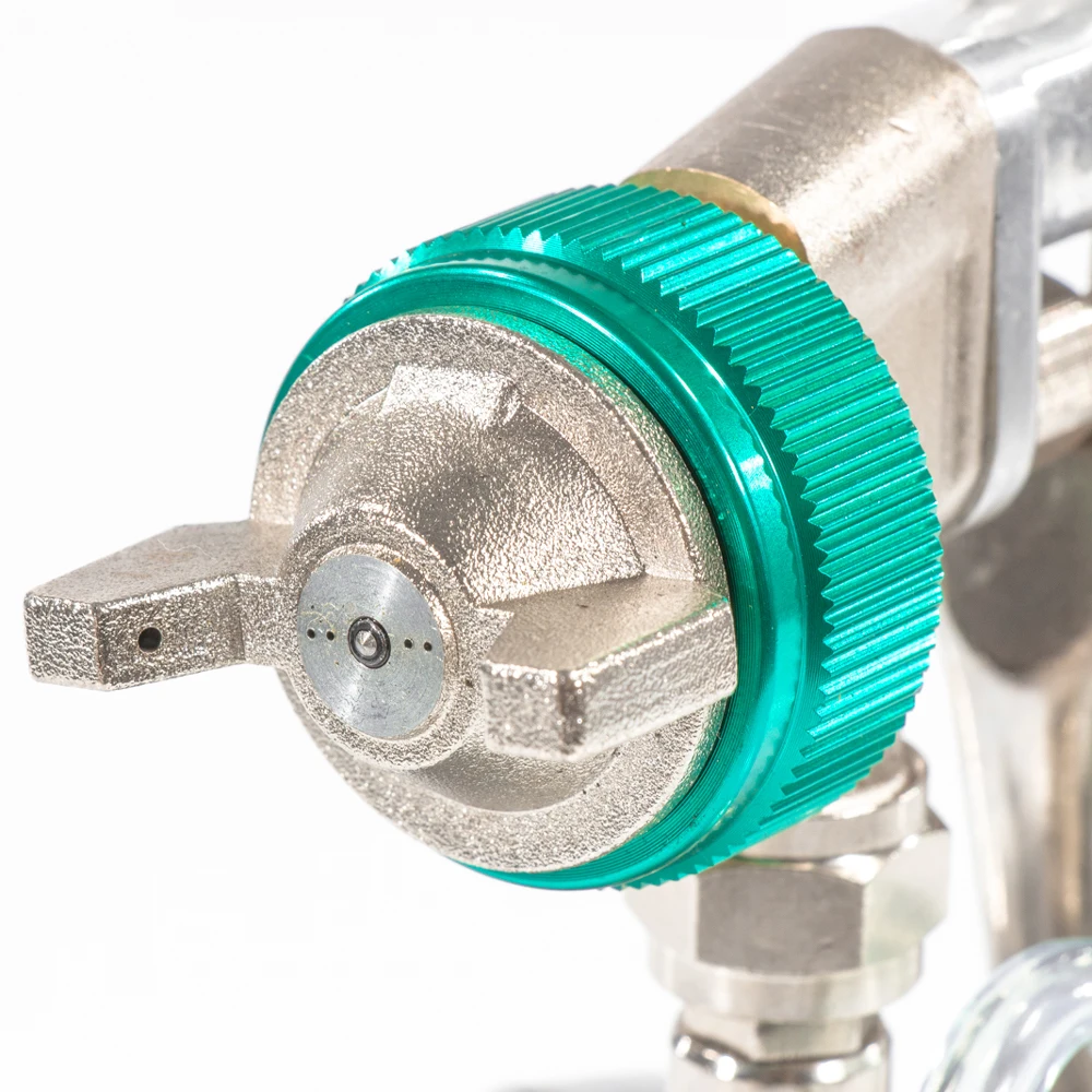 Краскораспылитель пневматический STELS 57364 (Система HP, нижний бачок, объем бачка 1000 мл, расход 180-240 мл/мин, макс.давление 4 бар, диаметр пневморазъема 1/4 дюйма, сопла 1.8 мм и 2.0 мм)