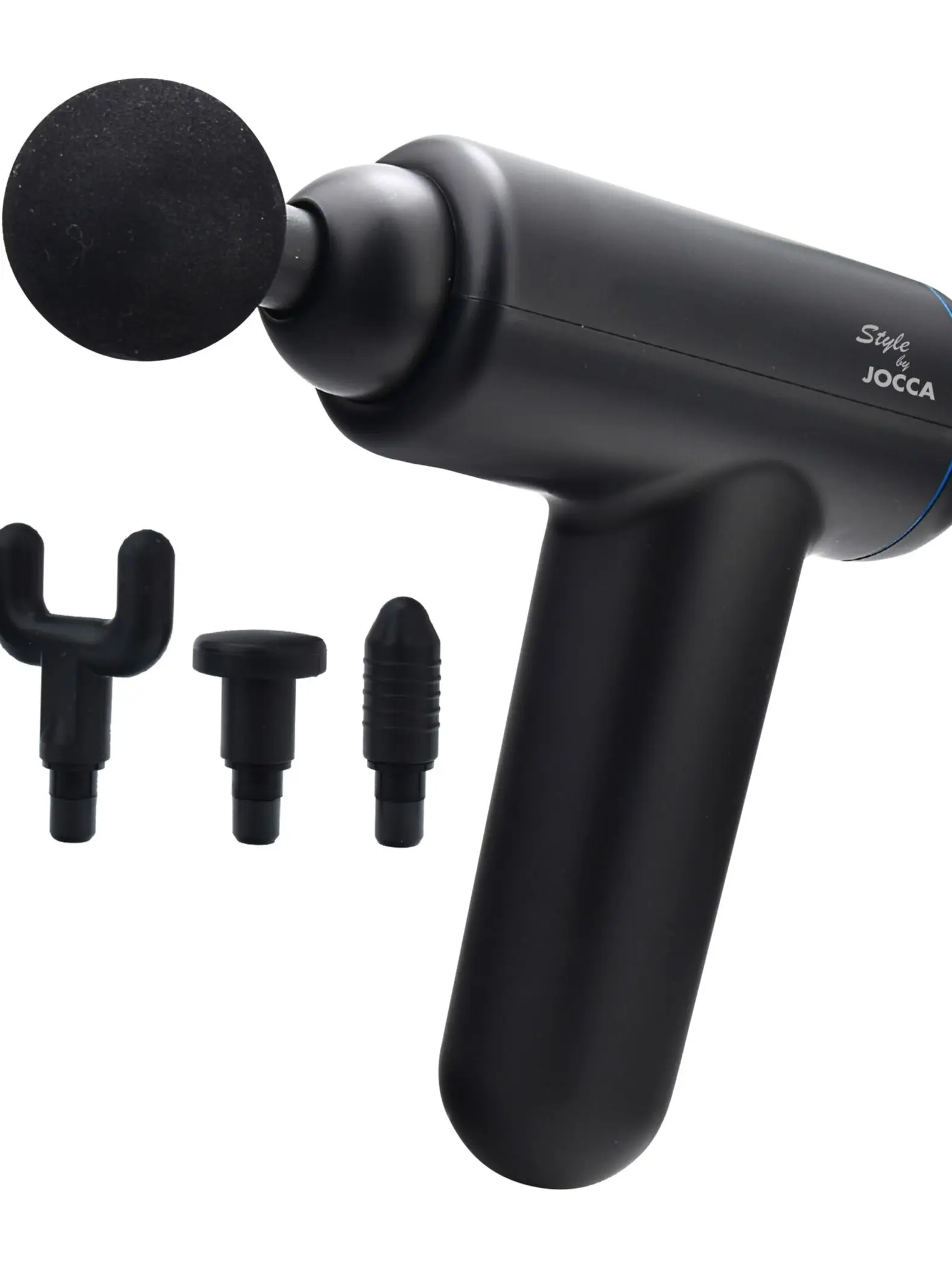 JOCCA brand massage gun with 4 different heads and 3000RPM vibrations