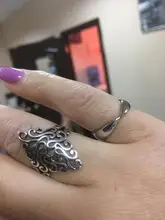 Korean Style New Silver Color Large Rings For Women Wedding Jewelry Statement Adjustable