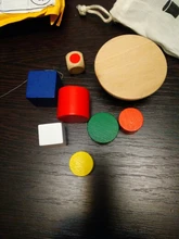 Juguete de bloques de construcción de madera coloridos para niños, juguetes educativos para bebés, forma de pila y Color, juego de entrenamiento de equilibrio, enviar bolsa