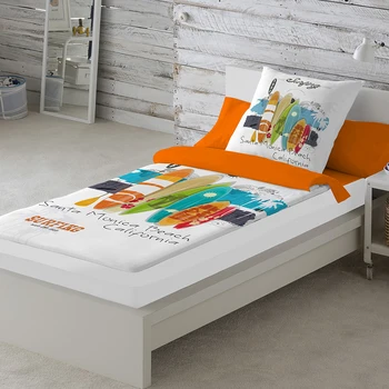 

Saco nórdico CON relleno SURF cama 90 Saco unido a la bajera con cremallera