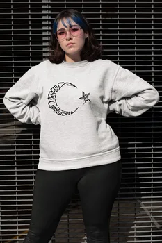 

Angemiel Wear Republic of Turkey Moon Star White Women Sweatshirts