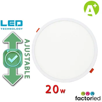 

Downlight LED board 20W, ceiling lamp, recessed Panel, Circular or square, indoor lights, adjustable diameter 50 to 210mm
