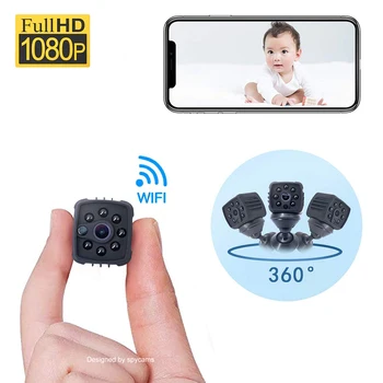 

HD 1080P IP wifi Mini Camera Wireless Remote Monitor Nanny Small Cam Motion Detection video recorder with hidden Night Vision