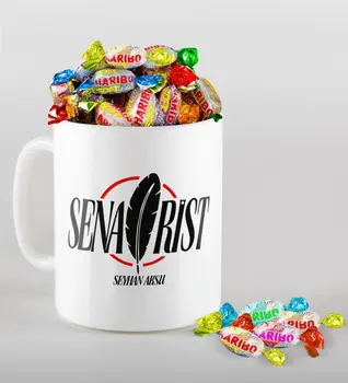 

Personalized Senarist Mug and Haribo Candy Gift Seti-2