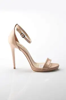 

BEYON WOMEN BEIGE LEATHER HEELED SHOES HIGH HEEL TOP LUXURY SUPER CHIC FASHION QUALITY