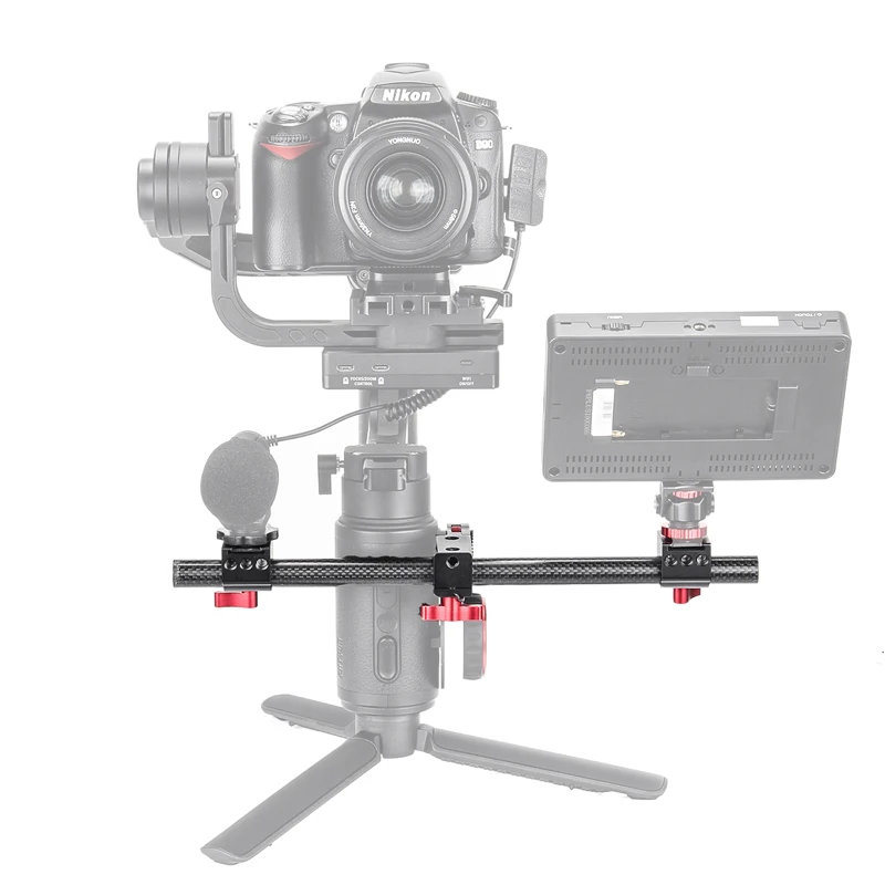 

Eachshot Extension Mount Carbon Fiber gimbal Extender Holder for DJI Roin S Zhiyun Crane 3 Lab monitor with Microphone LED light