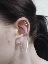 Pendientes Punk sin Piercing para el cartílago, pendientes con Clip para la oreja, para mujeres y niñas
