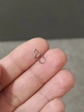 50 unids/bolsa de acero inoxidable rápido Clip cerradura Snap giratorio de anillos de seguridad fotos herramientas de pesca conector pesca gancho removedor giratorio