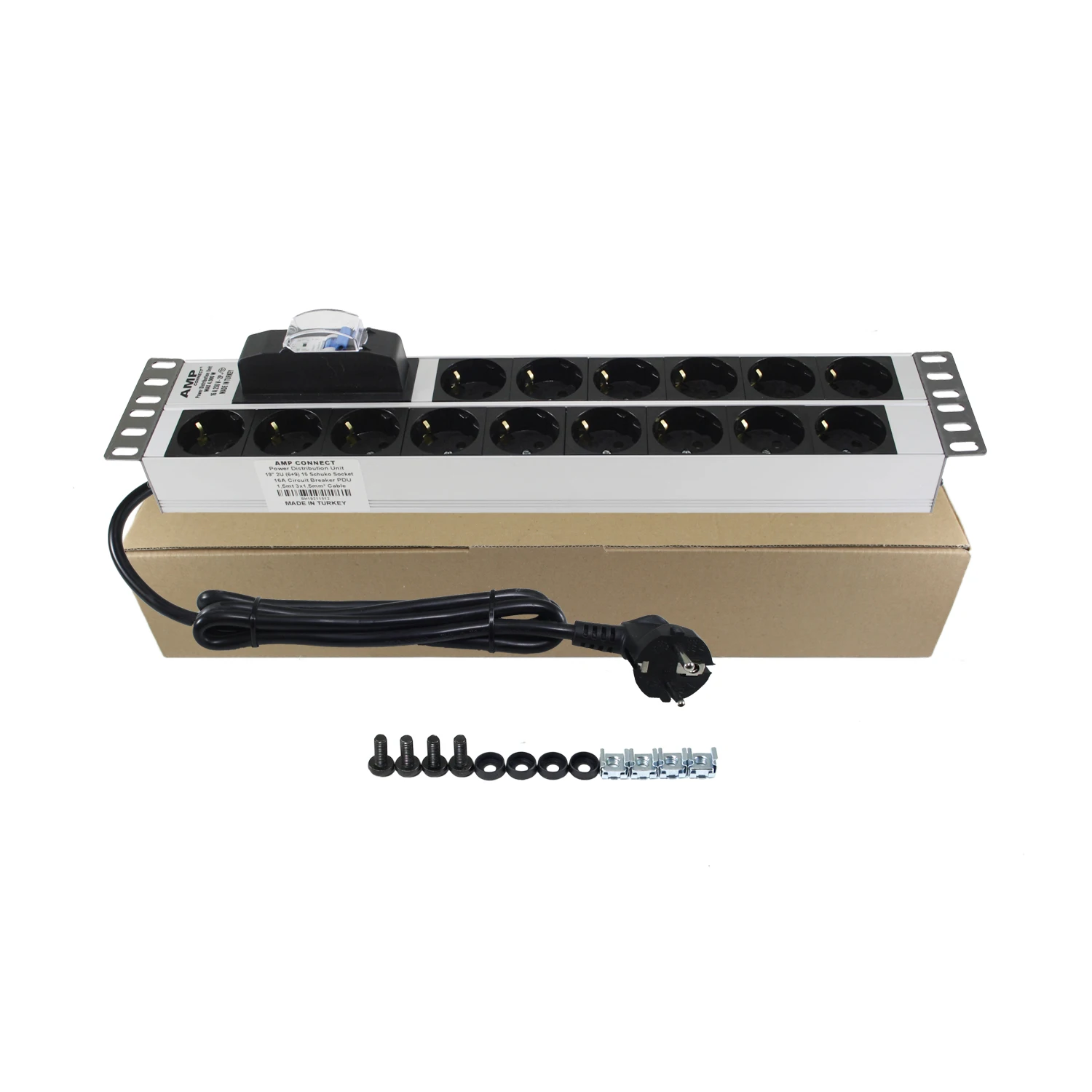 Amp Connect PDU 19 'ɲU 15 WAY GERMANY TYPE (DIN49440) SOCKET CIRCUIT BREAKER CONNECTED ALUMINIUM PROFILE FRAME | Освещение