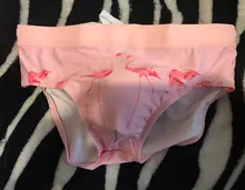 Bañador rosa con dibujo de flamenco para hombre, traje de baño Sexy con realzador almohadilla, pantalones cortos de natación para verano y playa, zwembroek heren Gay, 2020
