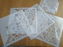 Nuevo 4 unids/lote 13cm 5,1 1/4 círculo borde DIY capas plantilla para pintura libro de recortes colorear relieve álbum decorativo plantilla