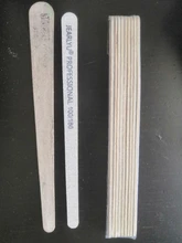 10 Uds. De limas de madera para uñas, 100/180 180/240 grises, bloque de amortiguación, limas profesionales para manicura y pedicura, herramientas de pulido
