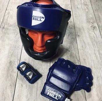

БОКСЁРСКИЙ ШЛЕМ GREEN HILL +Перчатки для боевого самбо Green Hil+БИНТЫ БОКСЕРСКИЕ GREEN HILL Наборы со скидкой