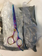 FnLune-Tijeras profesionales de peluquería de 6,0 pulgadas, cizalla delgada, cizallas planas, Salón estilista