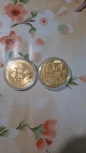 Moneda de Bitcoin coleccionable, recuerdo bañado en Oro creativo, gran regalo, colección de arte de monedas, Moneda conmemorativa de oro física, 1 Uds.