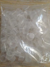 Tazas de tinta desechables de plástico para tatuaje, pigmento de maquillaje permanente, soporte claro tapa de recipiente, accesorio de tatuaje, 100 unidades, S/M/L