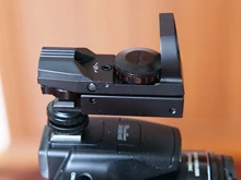 Mira telescópica de 20mm para rifle, óptica de caza, reflejo holográfico de punto rojo, mira Táctica de 4 retículas, mira de colimador
