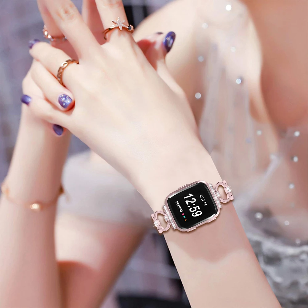 OULUCCI металлический ремешок для часов Браслет Ремешок Браслет для Fitbit versa часы ремешок браслет аксессуары для fit bit Versa