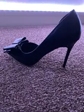 2021 de moda delicada dulce Bowknot zapatos de tacón alto sin un lado tacones puntiagudos para mujer dedo del pie 10,5 CM Zapatos de vestir