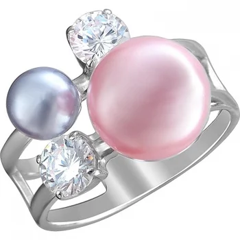 

Esthete ring with pearls and cubic zirconia