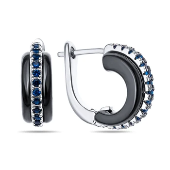 

Silver earrings with ceramics