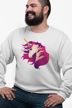 

Angemiel Wear Pink Unicorn White Men 'S Sweatshirt