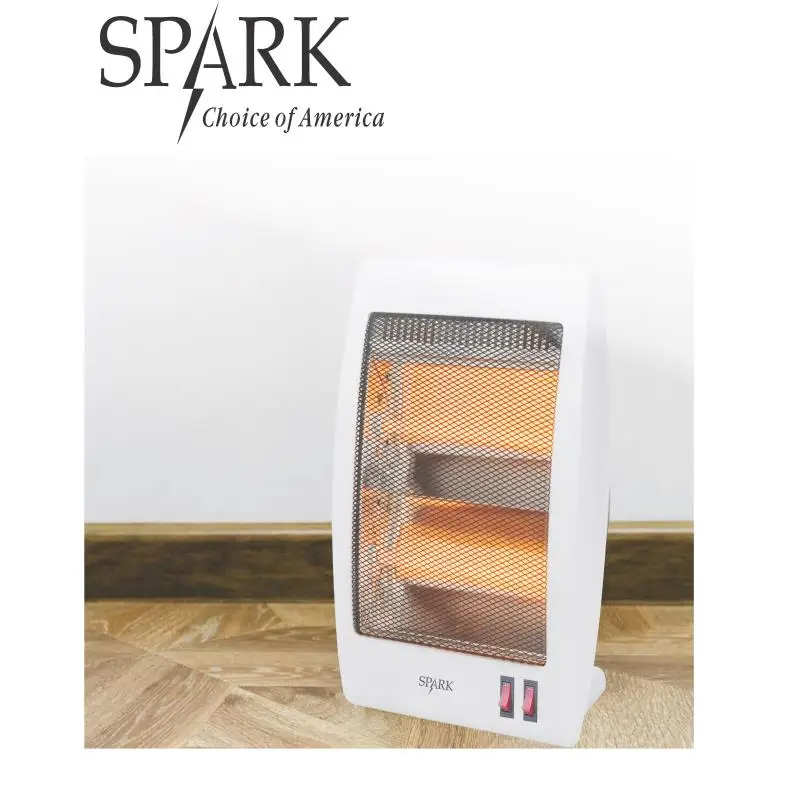SPARK - Calefactor Eléctrico 2 Tubos de Cuarzo CUADRADO 800W