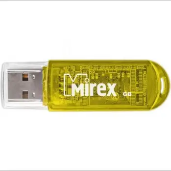 

Flash drive 16GB mirex elf, USB 2.0, yellow (13600-fmuyel16)