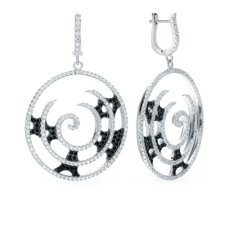 

Silver earrings with cubic zirconia sunlight sample 925