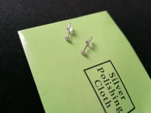 MloveAcc 100% Plata de Ley 925 auténtica joyería de las mujeres de moda lindo pequeño claro CZ Stud pendientes regalo para las niñas adolescentes Dama