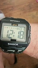 Reloj deportivo Digital multifunción para hombre, cronógrafo con alarma, 5Bar, luz trasera, pantalla cuadrada, resistente al agua, números grandes