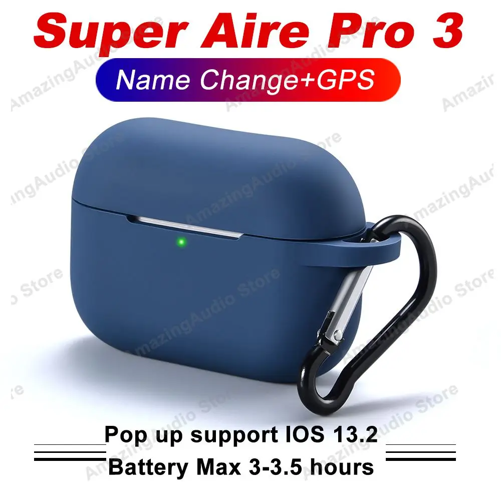 Billige Super Aire Pro3 Name Ändern Positionierung Drahtlose Bluetooth Kopfhörer PK i100000 TWS i9000 i90000 pro TWS Drahtlose Ohrhörer Headset