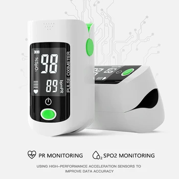 

Finger Oximeter Household Pulse Oximeter Blood Oxygen Saturation Meter Fingertip SPO2 PR Monitor Digital Oximetro De Dedo