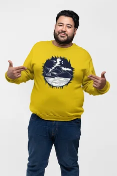 

Angemiel Wear Mountain House And Lake Yellow Men 'S Sweatshirt