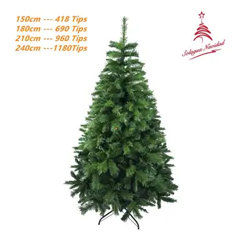 

Christmas tree Artificial pine double leaf fir Maxi-filled PVC tree C/metal stand 150 - 240 cm