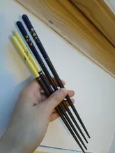 Wooden Chopsticks Cherry Tableware Long Vanzlife No-Slip Pointed Creative