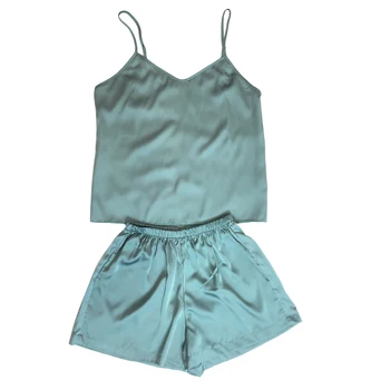 

Mini Kitty-woman Pajamas sexy SILK suspenders and shorts smooth/Comfortable and soft sleeping