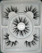 Pestañas postizas naturales, 3 pares, maquillaje largo 3d de visón, extensiones de pestañas de vizón para belleza, novedad de 2021