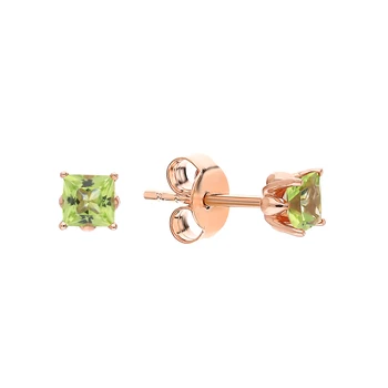 

Gold earrings with хризолитом sunlight sample 585 test